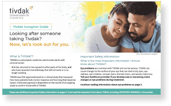 Tivdak Caregiver Brochure